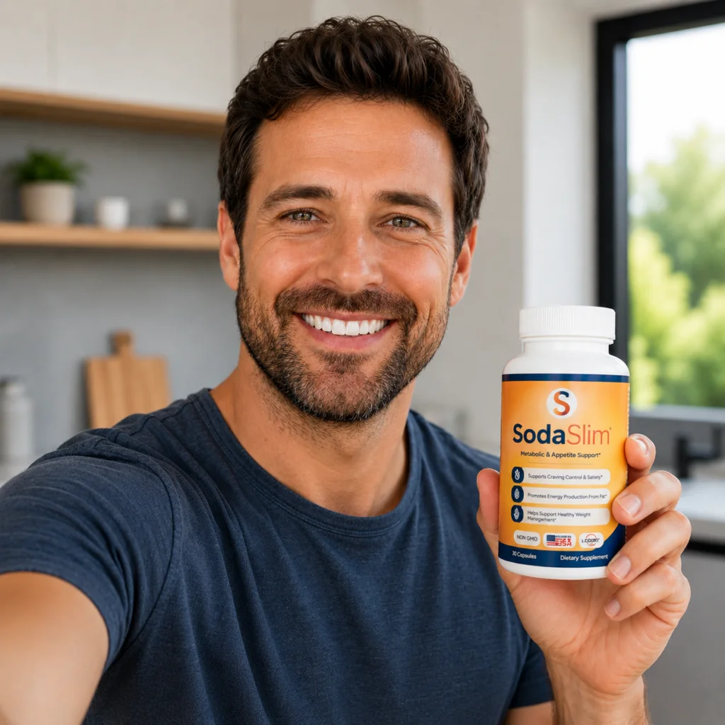 James D. holding SodaSlim