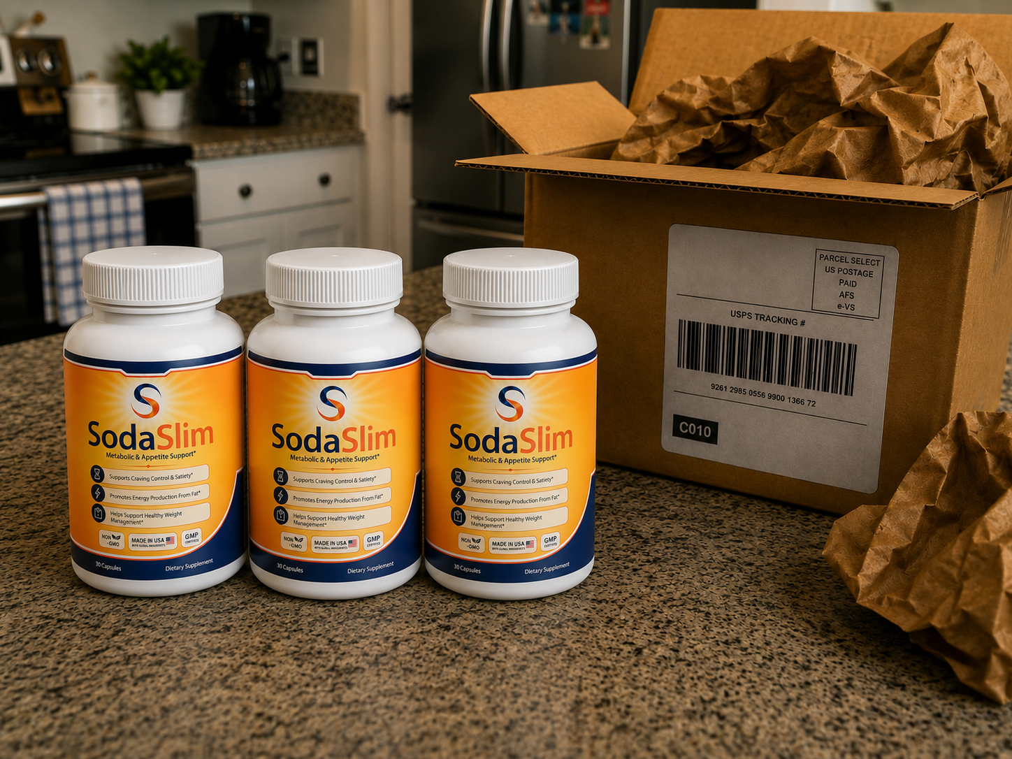 SodaSlim 3-bottle package unboxing