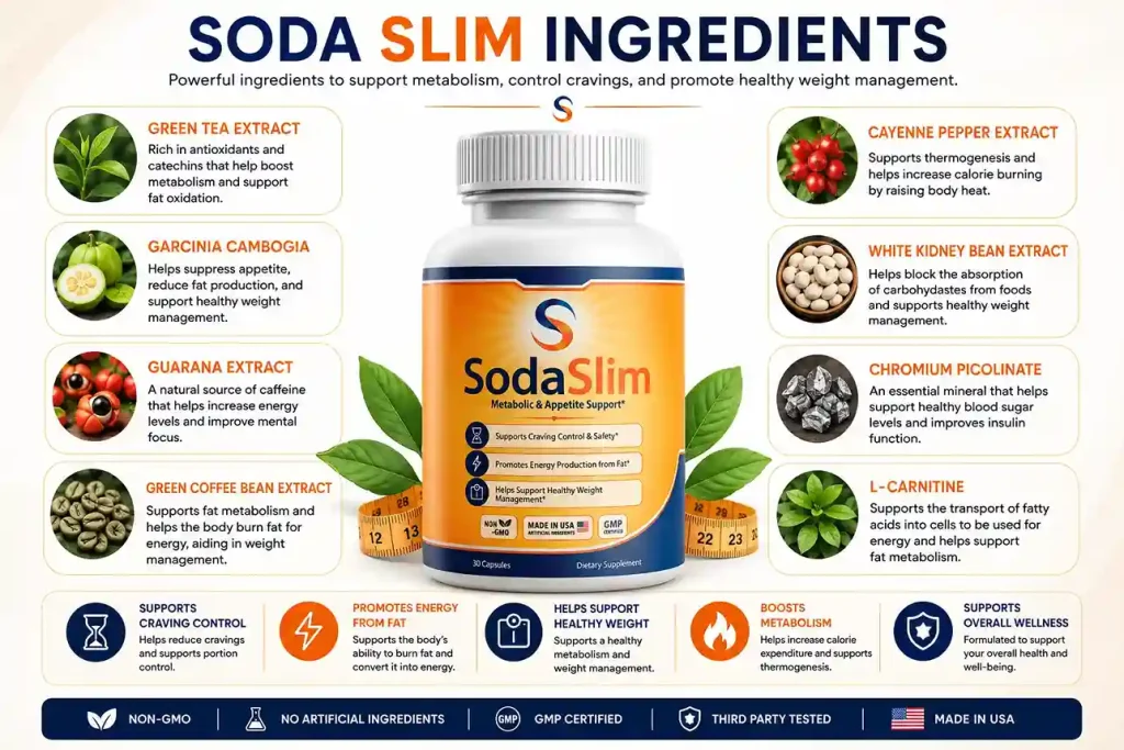 SodaSlim ingredients infographic