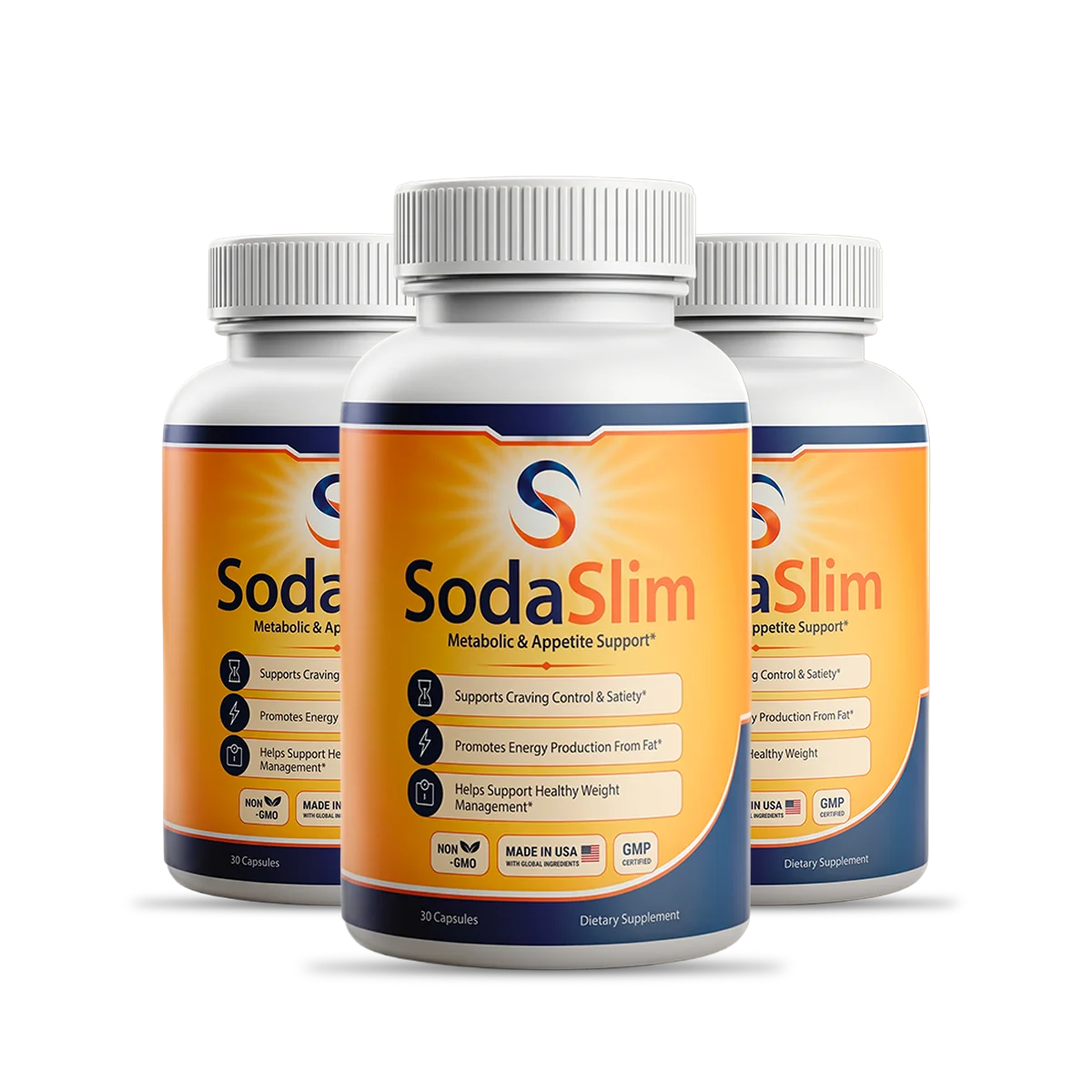 Three bottles of SodaSlim
